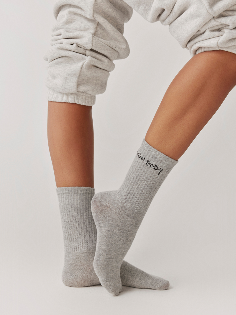 Bangn Body Socks - White & Grey